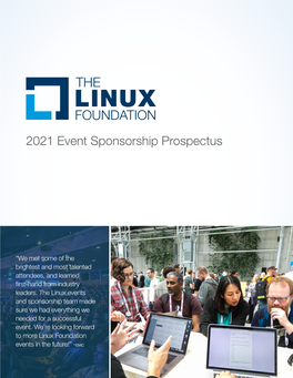 2021 Event Sponsorship Prospectus