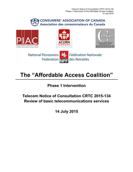 The “Affordable Access Coalition”