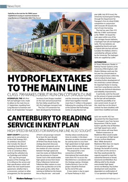 Hydroflex Takes to the Main Line