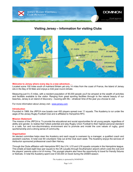 Visiting Jersey – Information for Visiting Clubs