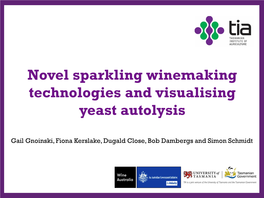 Novel Sparkling Winemaking Technologies and Visualising Yeast Autolysis