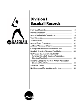 Division I Baseball Records