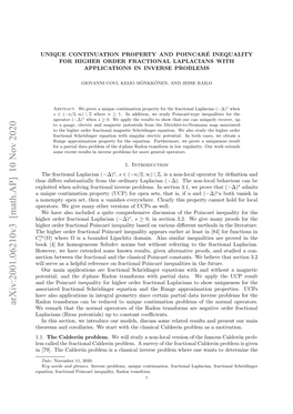 Arxiv:2001.06210V3 [Math.AP] 10 Nov 2020