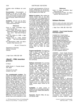 DIAMOND ± Visual Crystal Structure Full Data Set