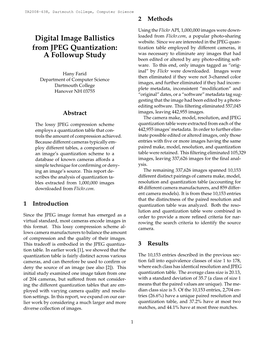 Digital Image Ballistics from JPEG Quantization