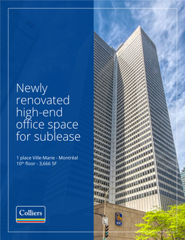 Newly Renovated High-End Office Space for Sublease