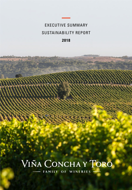 EXECUTIVE SUMMARY SUSTAINABILITY REPORT 2018 Viña Concha Y Toro S.A