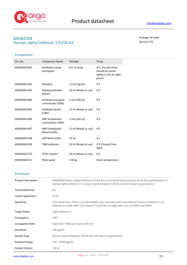 Human Alpha Defensin 1 ELISA Kit (ARG82004)