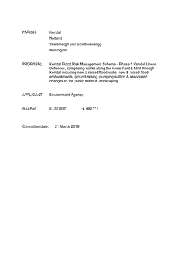 PARISH: Kendal Natland Skelsmergh and Scalthwaiterigg Helsington