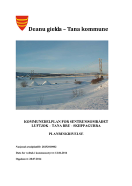 Kommunedelplan for Sentrumsområdet Luftjok – Tana Bru - Skiippagurra
