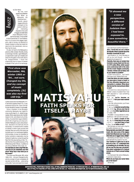 Matisyahu, The