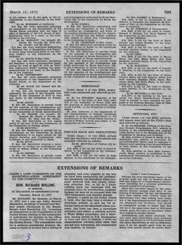 EXTENSIONS of REMARKS 7591 to the Unborn, the M, the Aged, Or the In­ and Investigations Authorized by House Reso­ by Mrs