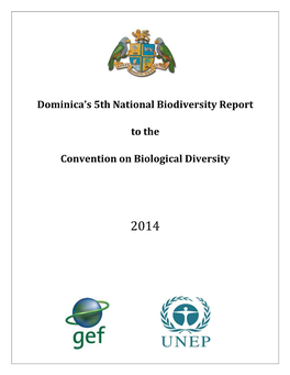 Dominica's 5Th National Biodiversity Report to the Convention on Biological Diversity