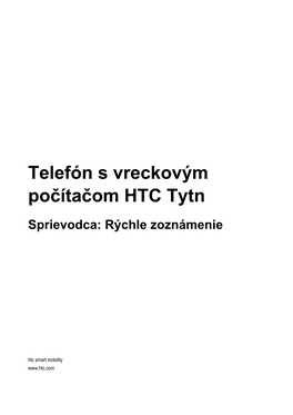 Telefón S Vreckovým Počítačom HTC Tytn