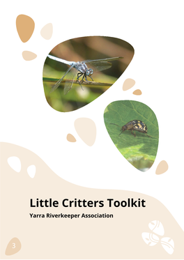 Little Critters Toolkit Yarra Riverkeeper Association