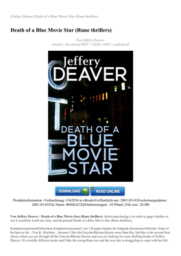 Death of a Blue Movie Star (Rune Thrillers)