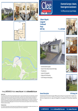 2 Blaen-Y-Myarth Llangynidr Crickhowell Powys Price £275,000 NP8