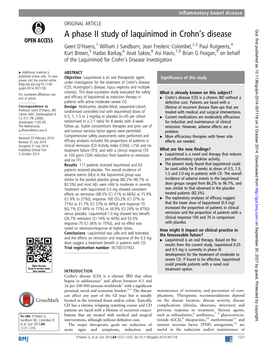 A Phase II Study of Laquinimod in Crohn's Disease