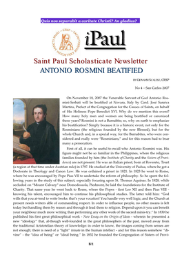 Rassegna Stampa Beatificazione