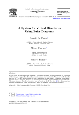 A System for Virtual Directories Using Euler Diagrams
