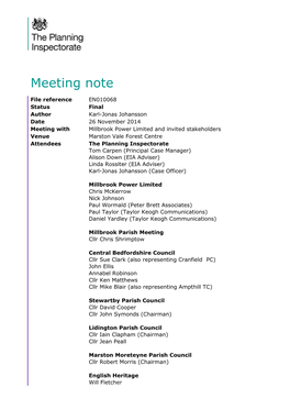 Meeting Note