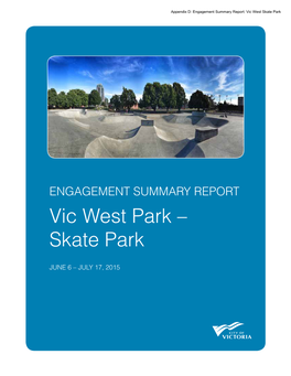 Vic West Park – Skate Park