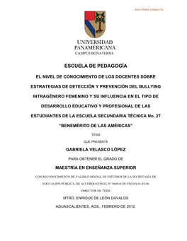 Escuela De Pedagogía