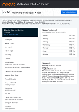 72J Bus Time Schedule & Line Route