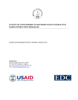 Extent of Listenership to Southern Sudan Interactive Radio Instruction Programs