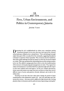 Fires, Urban Environments and Politics in Contemporary Jakarta in : Bankoff G
