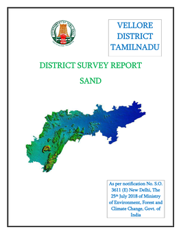 District Survey Report Sand Vellore District Tamilnadu