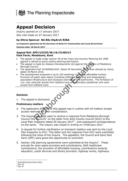 Olivia Spencer BA Bsc Diparch RIBA an Inspector Appointed by the Secretary of State for Communities and Local Government Decision Date: 28 March 2017