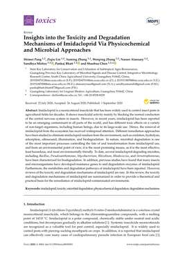 Insights Into the Toxicity and Degradation Mechanisms of Imidacloprid Via Physicochemical and Microbial Approaches