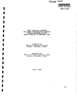 Final Decision Document for Other Contamination Sources Interim Response Action Shell Section 36 Trenches, Rma