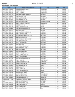 Allpoint+ Cash Deposit ATM Locations Revised 10.21.2020 1 Store Store