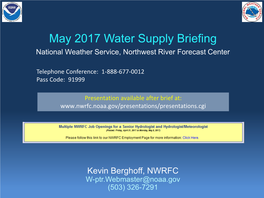 Water Supply Summary Presentation