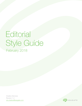 Editorial Style Guide February 2018