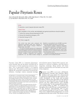 Papular Pityriasis Rosea