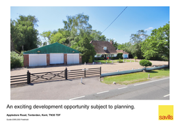 An Exciting Development Opportunity Subject to Planning