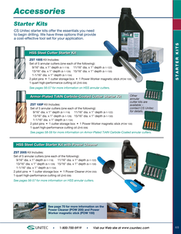 CS Unitec Portable Magnetic Drill Accessories