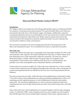 Maywood Retail Market Analysis DRAFT