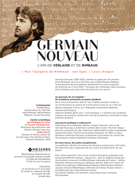 Germain Nouveau L'ami De Verlaine Et De Rimbaud