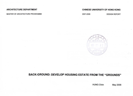 Back-Ground: Develop Housing Estate from the 