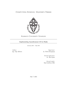 Computing Science: Master's Thesis