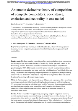 Coexistence, Exclusion and Neutrality in One Model