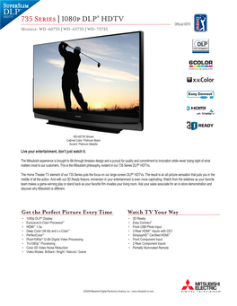 735 Series 1 1080P DLP® HDTV