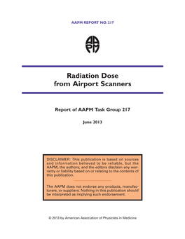 Radiation Dose from Airport Scanners