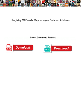 Registry of Deeds Meycauayan Bulacan Address