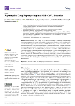 Rapamycin: Drug Repurposing in SARS-Cov-2 Infection