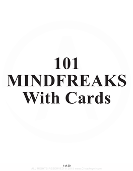 101 Card MINDFREAKS